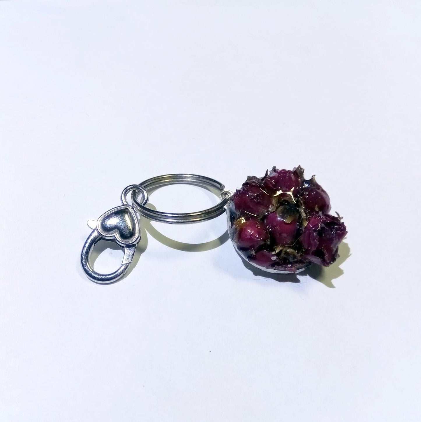 Real rose pendant lucky charm rose buds necklace botanical jewelry pendant handpicked dry plants roses amulet unique gift