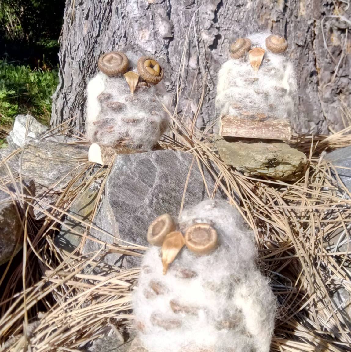 Handmade natural Owl decor