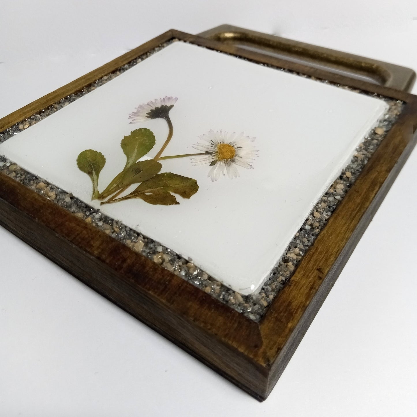 Carreaux d'herbier avec de vraies plantes sèches. Collection Spring Meadow, crédence de cuisine, carrelage de salle de bain, art mural, art naturel, carreaux de base en céramique.
