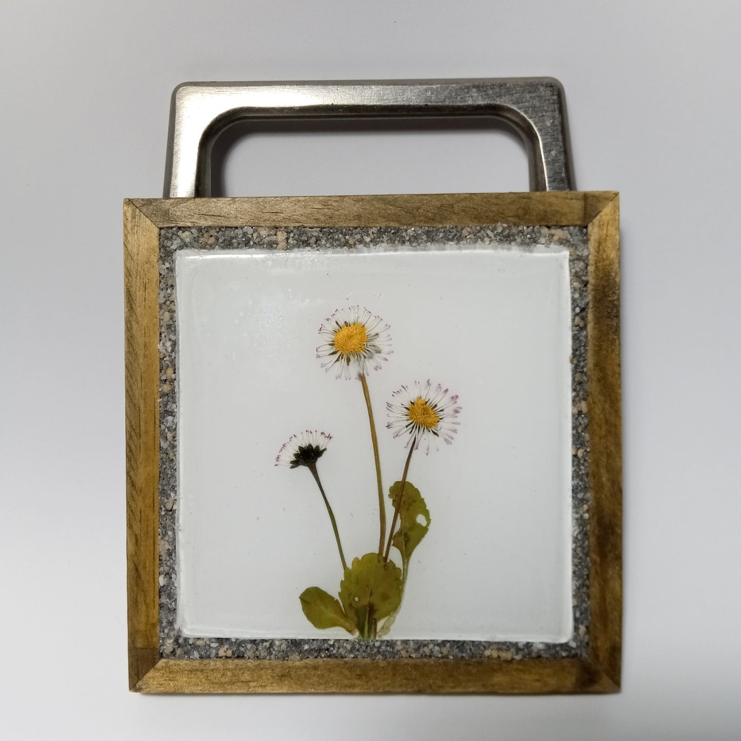 Carreaux d'herbier avec de vraies plantes sèches. Collection Spring Meadow, crédence de cuisine, carrelage de salle de bain, art mural, art naturel, carreaux de base en céramique.