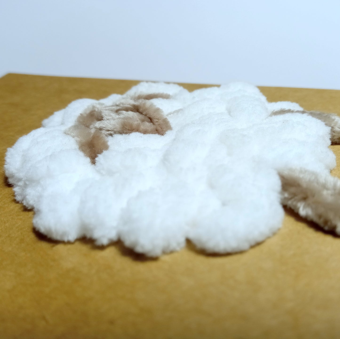 Hand-Stitched Embroidered greeting card Handmade Easter Lamb of God eco kraft card set with envelope